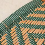 Wooden and rattan countryside canne chair