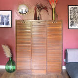 Notary triple curtain cabinet
