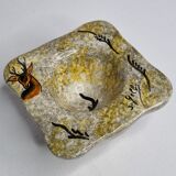 Empty pocket in vintage glazed ceramic signed "Gelb"