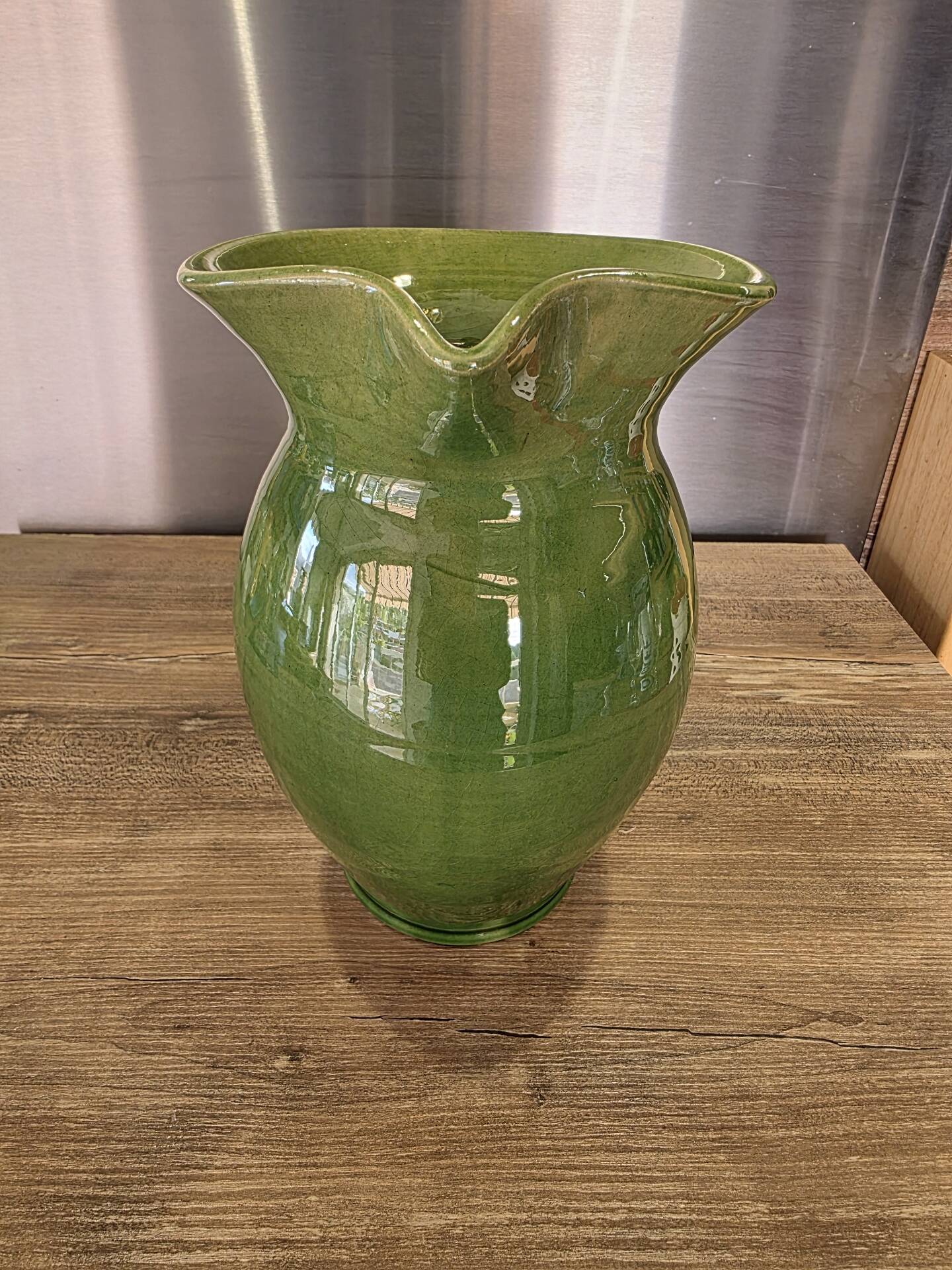 Pichet, vase Biot vert vintage