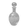 Crystal bottle with engraved grid decoration