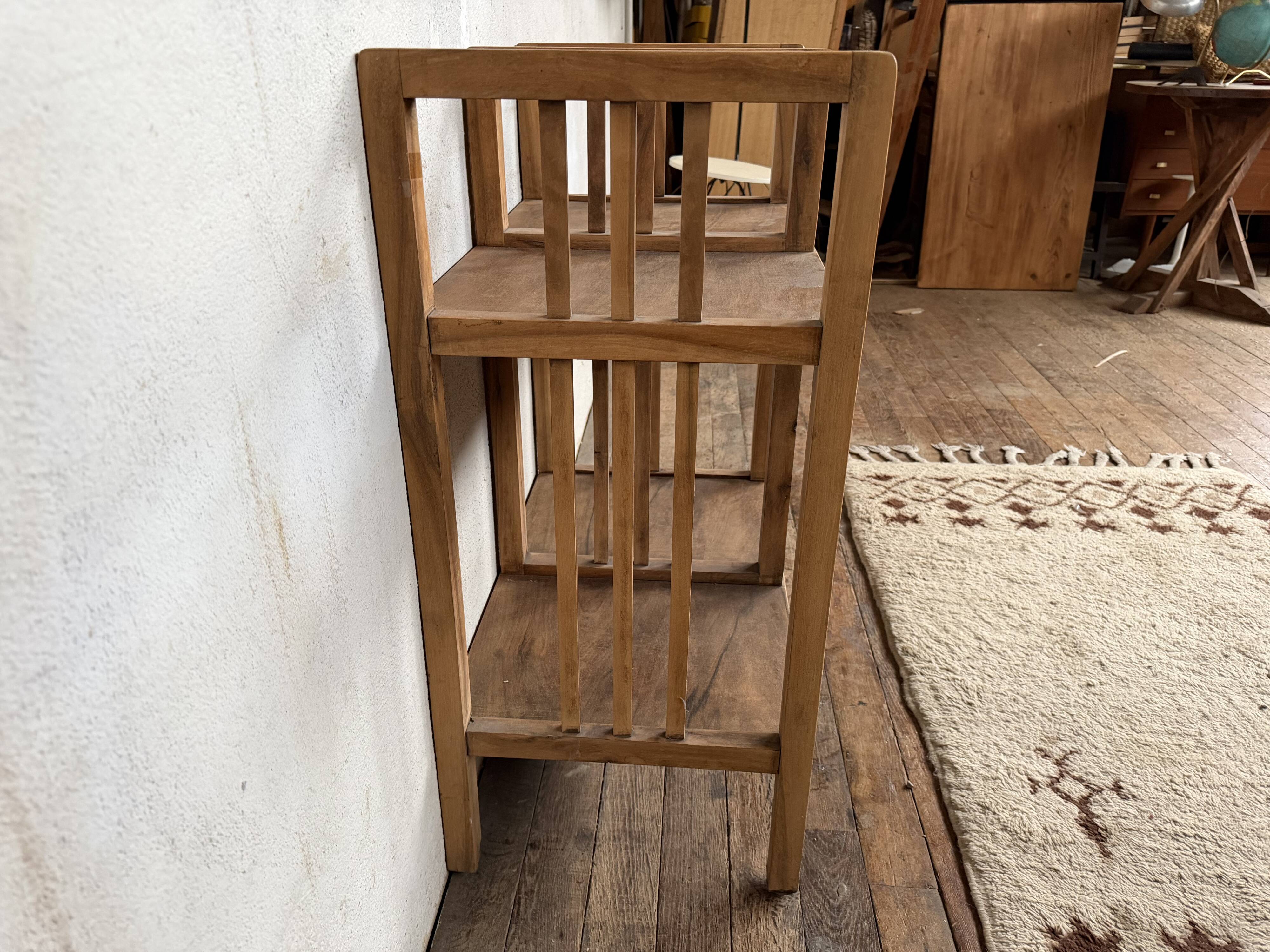 Etagère administrative bois brut 1930