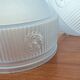 Pair of Art Deco lampshades in frosted blue glass