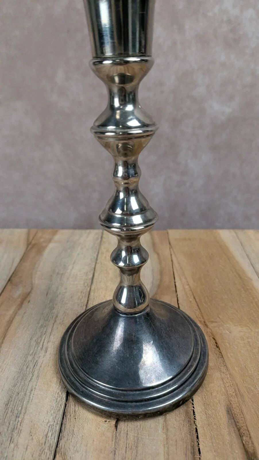 Silver-plated candlestick – vintage classic style