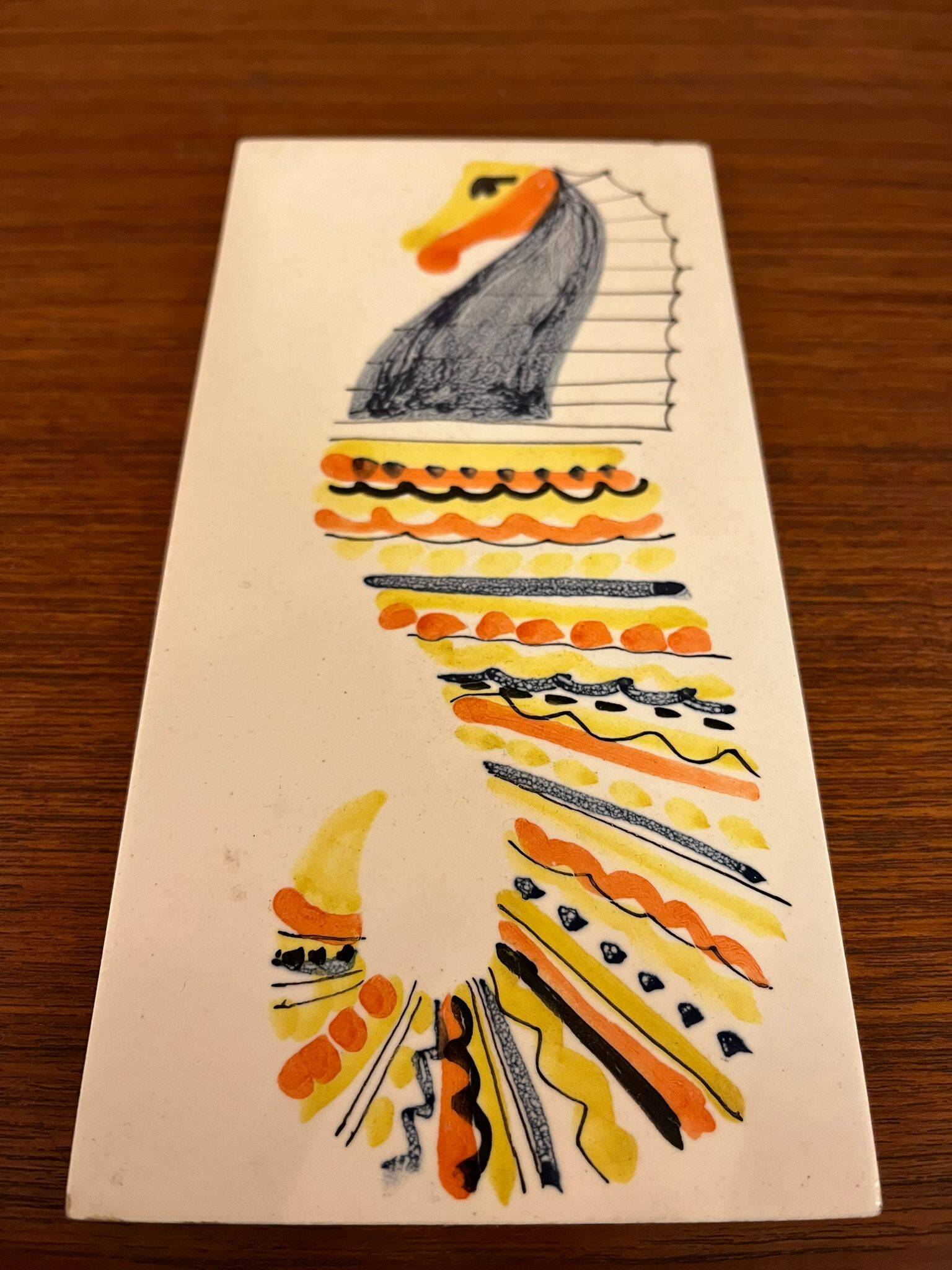 A ceramic tile by Roger Capron, made in France, Provence