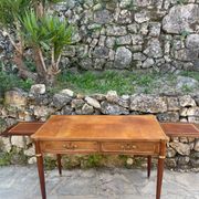 Louis XVI style mahogany flat desk from the late 19th century