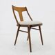 1950s Set of 4 Dining Chairs in Walnut Finish, Czechoslovakia