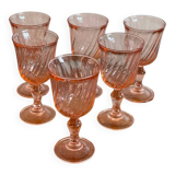 6 small Rosaline glasses
