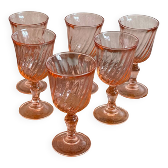 6 small Rosaline glasses