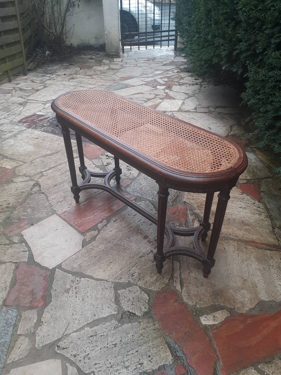 Cannes Louis XVI style wooden bench