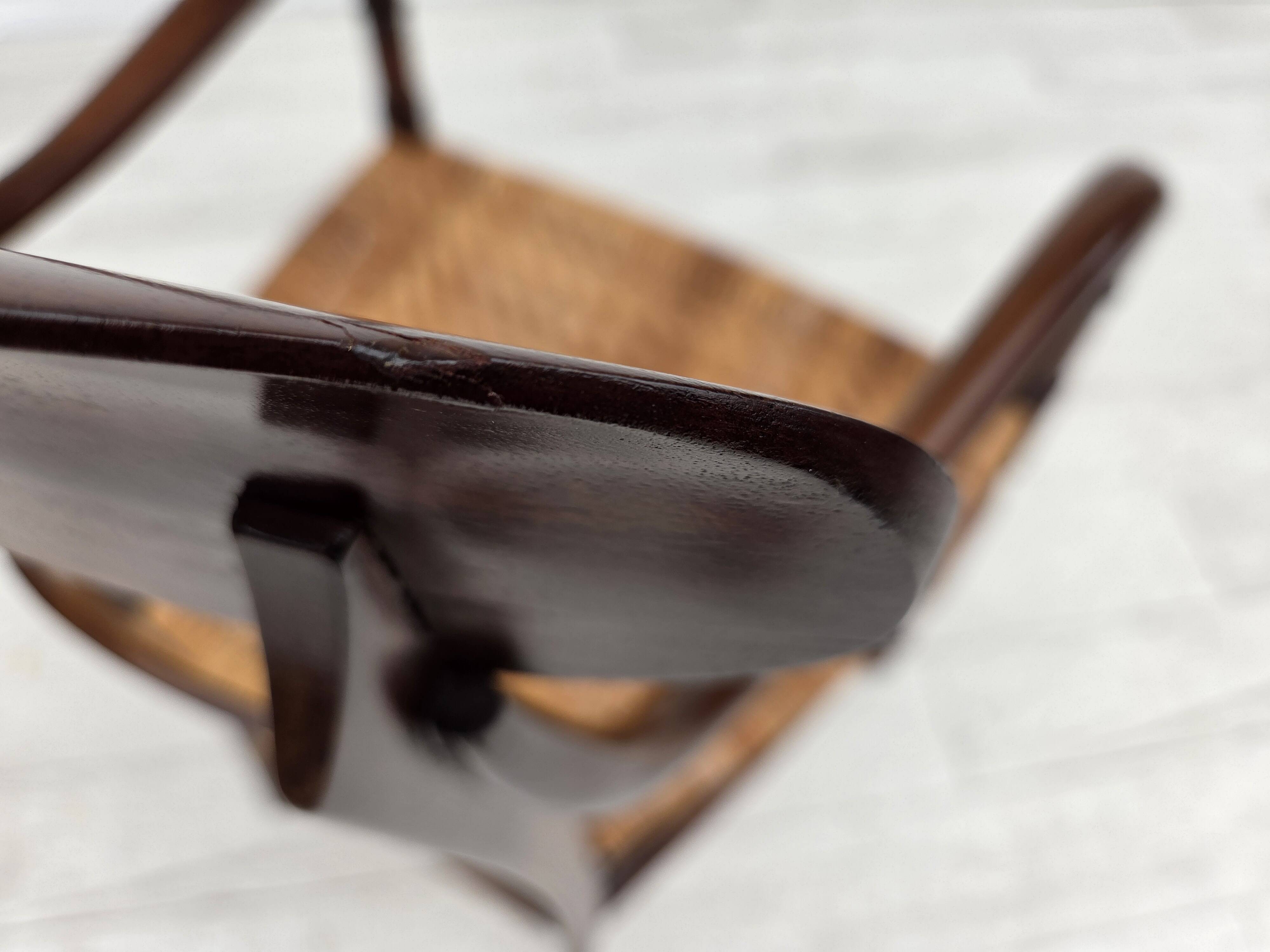 1970s, Italian design by Fratelli Levaggi, 2 armchairs, model "Campanino".