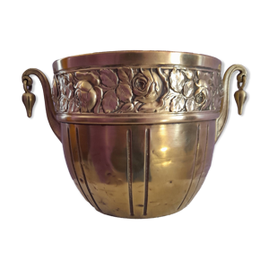 Cache-pot Art Nouveau - laiton