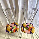 Pair of retro chrome chairs