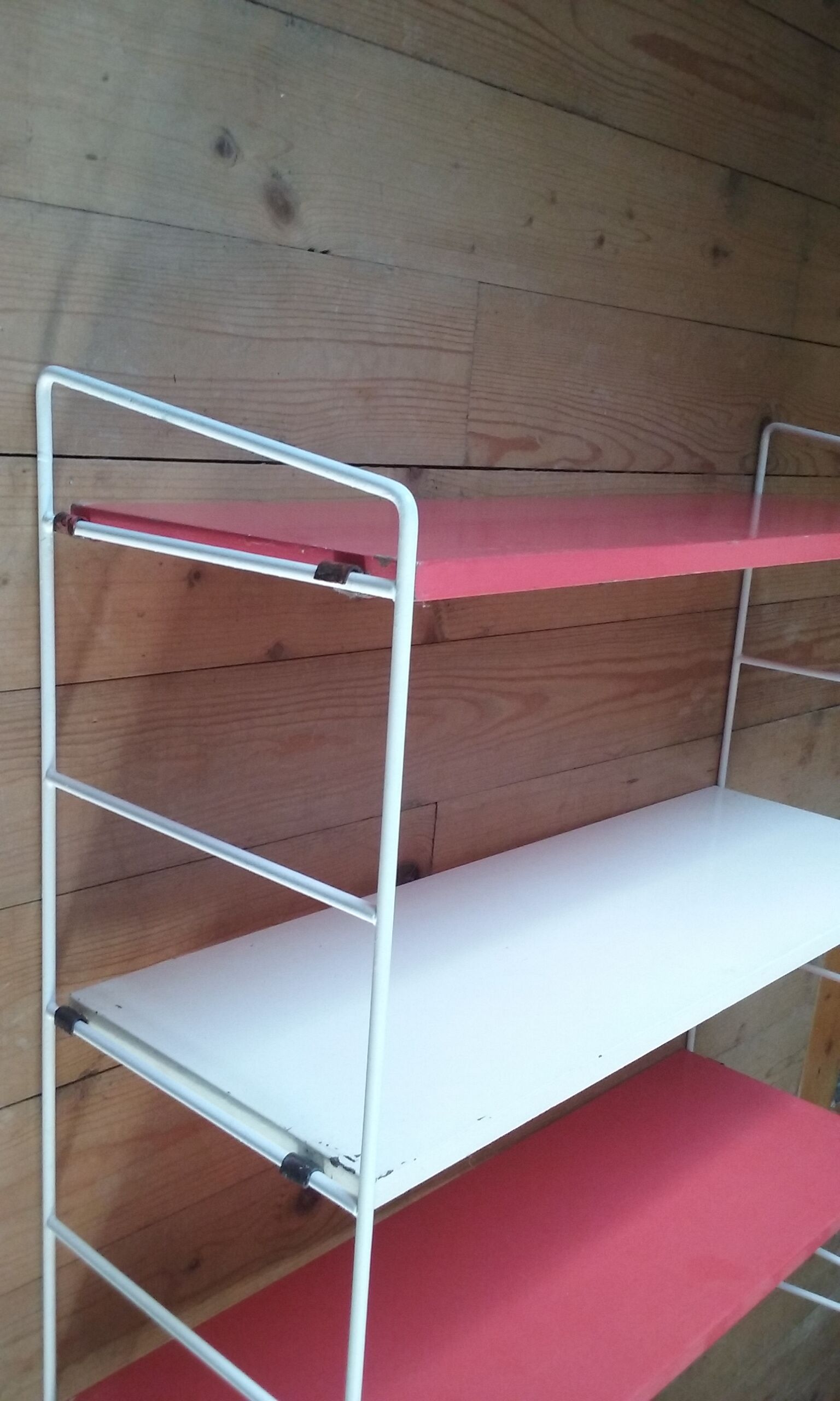 Vintage steel wire shelf