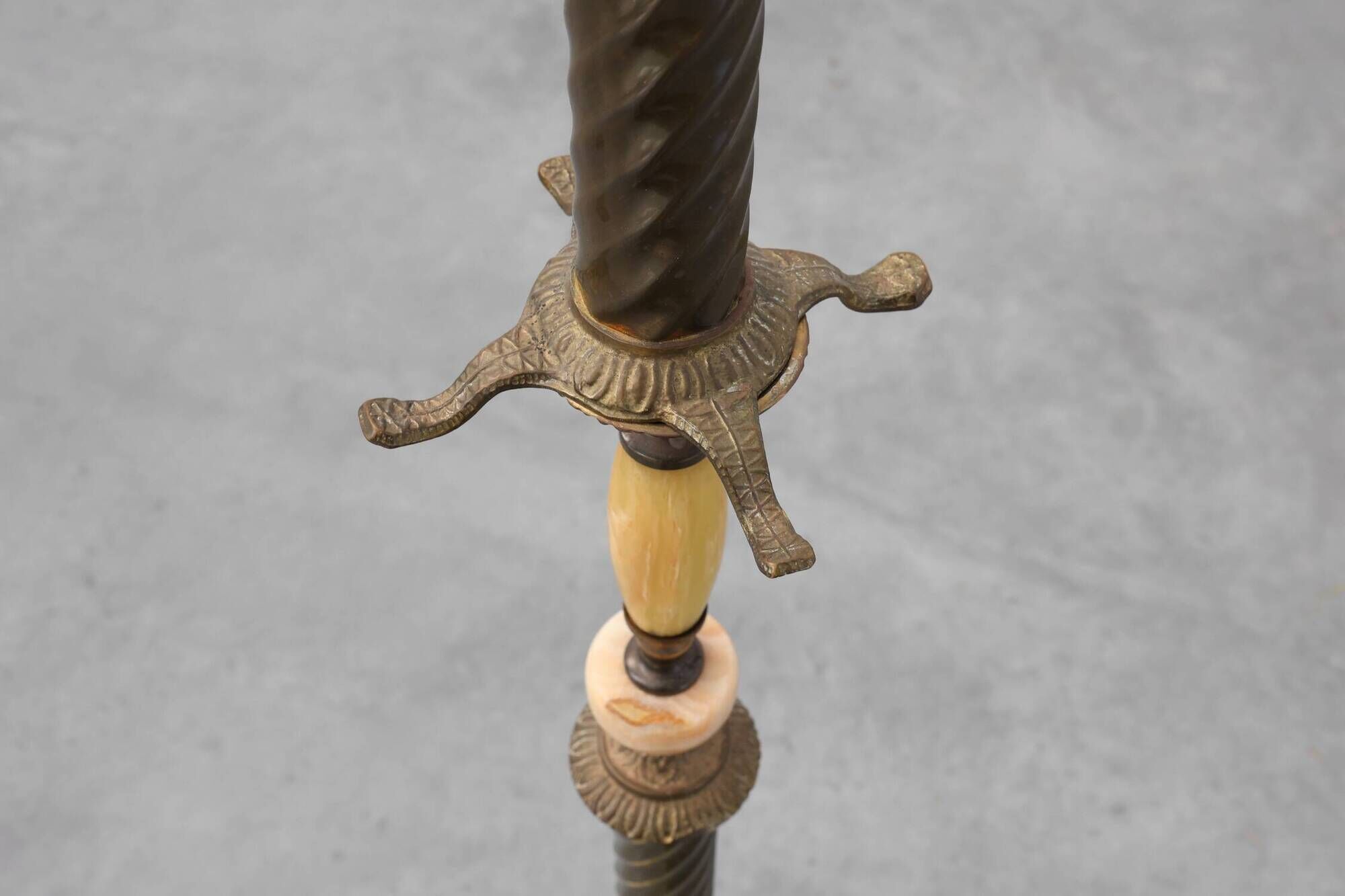 Napoleon III style copper and onyx marble coat stand, France, early 20th ce
