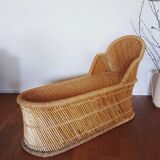 60s daybed in bamboo and wicker