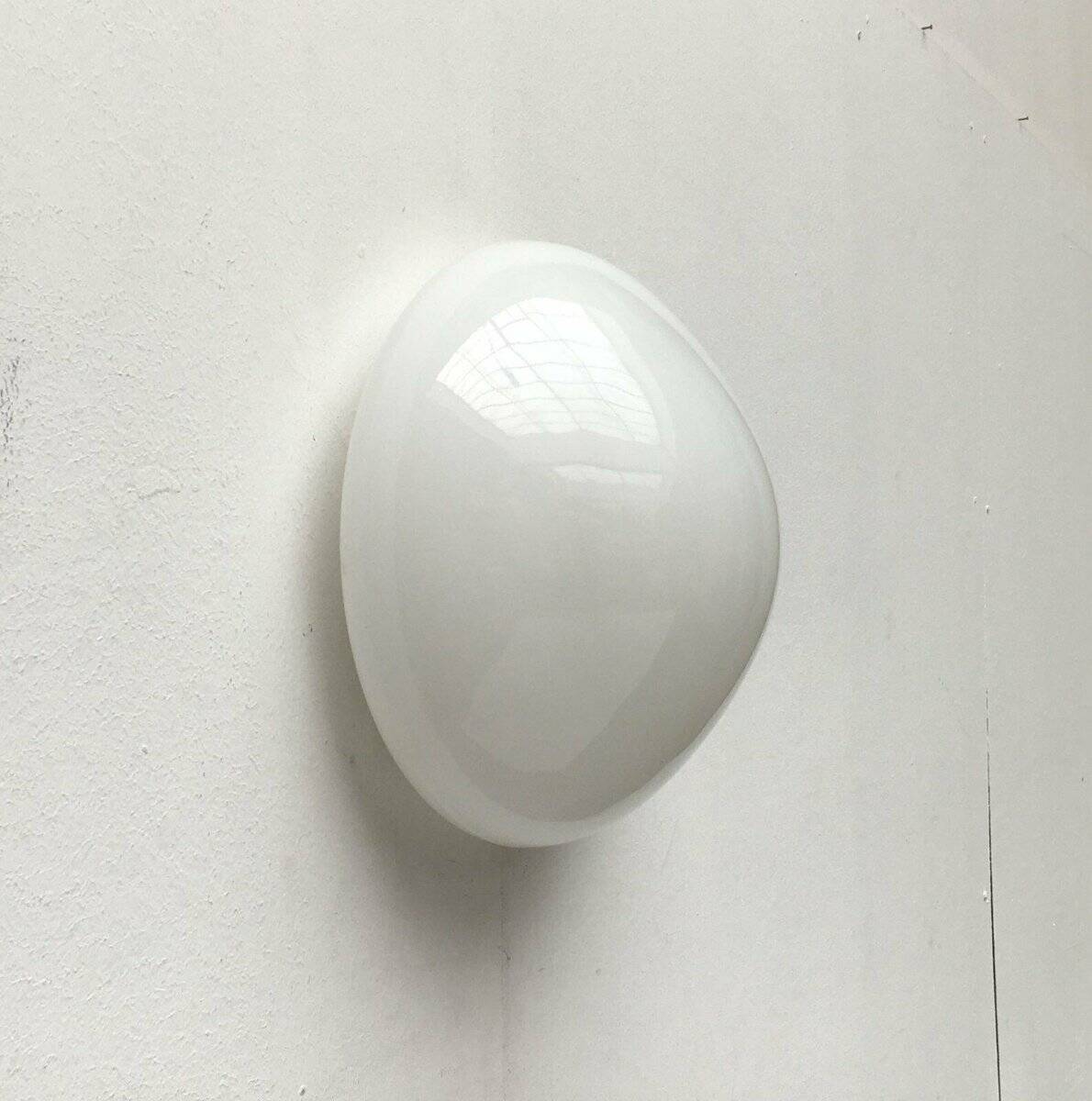 German mid-century modern glass ceiling lamp 961 by Wilhelm Wagenfeld for Lindner, 1950s.