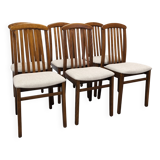 Set of 6 Scandinavian chairs, 70s-80s