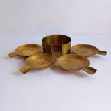 Set of 4 vintage brass nesting ashtrays