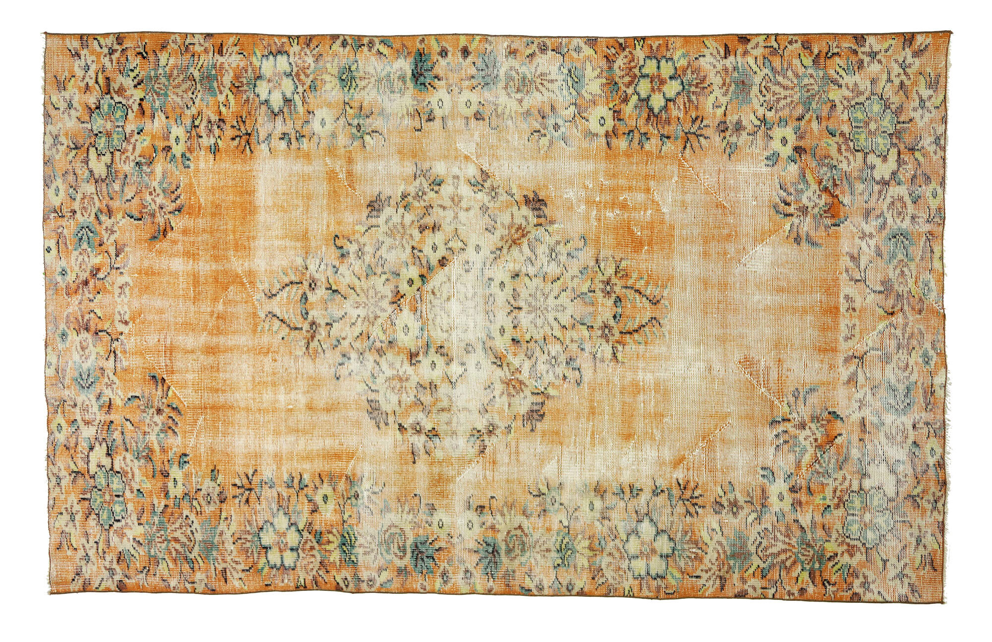 Anatolian handmade vintage rug 248 cm x 154 cm
