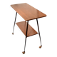 Chocolate formica rolling serving table 73x36cm
