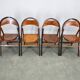 Set of Four Bauhaus Folding Chairs B751 by Ligna, Czechoslovakia 1930s