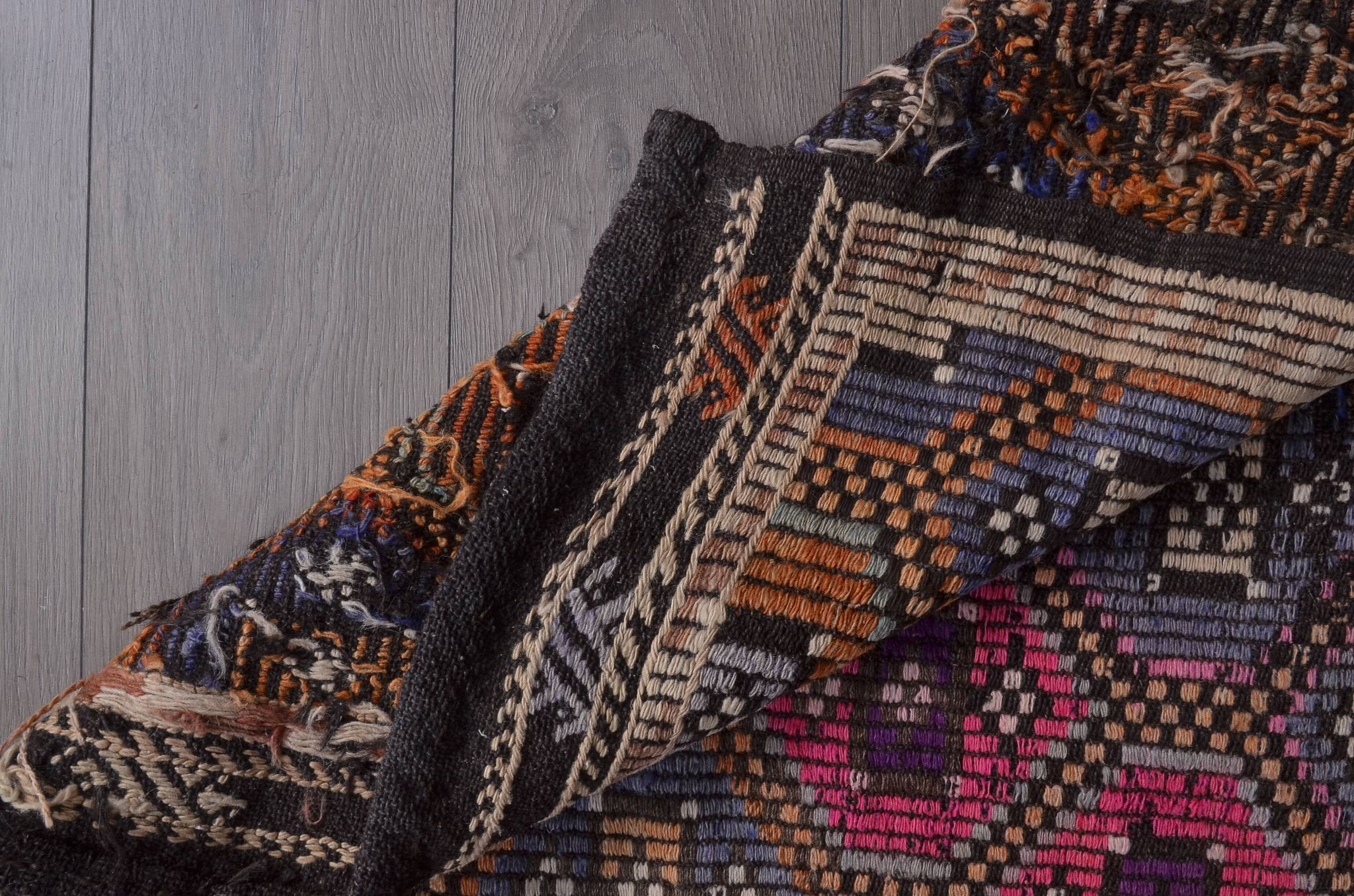 Tapis Kilim multicolore Oushak sku c258