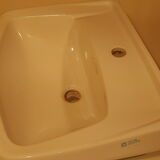 Lavabo vintage années 60 en grès émaillé