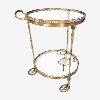 Rolling table in golden brass