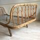 Bed bench into rattan vintage 1960