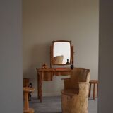 Chaise souche Wabi Sabi en bouleau massif, par un ébéniste suédois, Moderne, années 1950