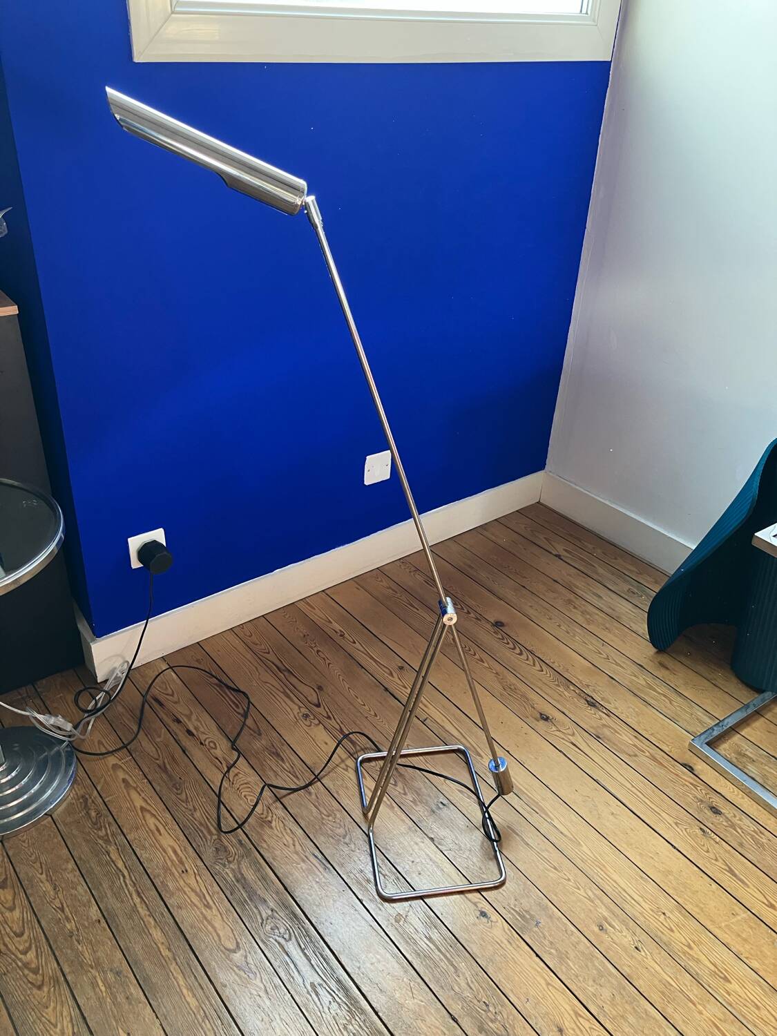 Vintage counterweight floor lamp by Abo Randers, Denmark 1970s.