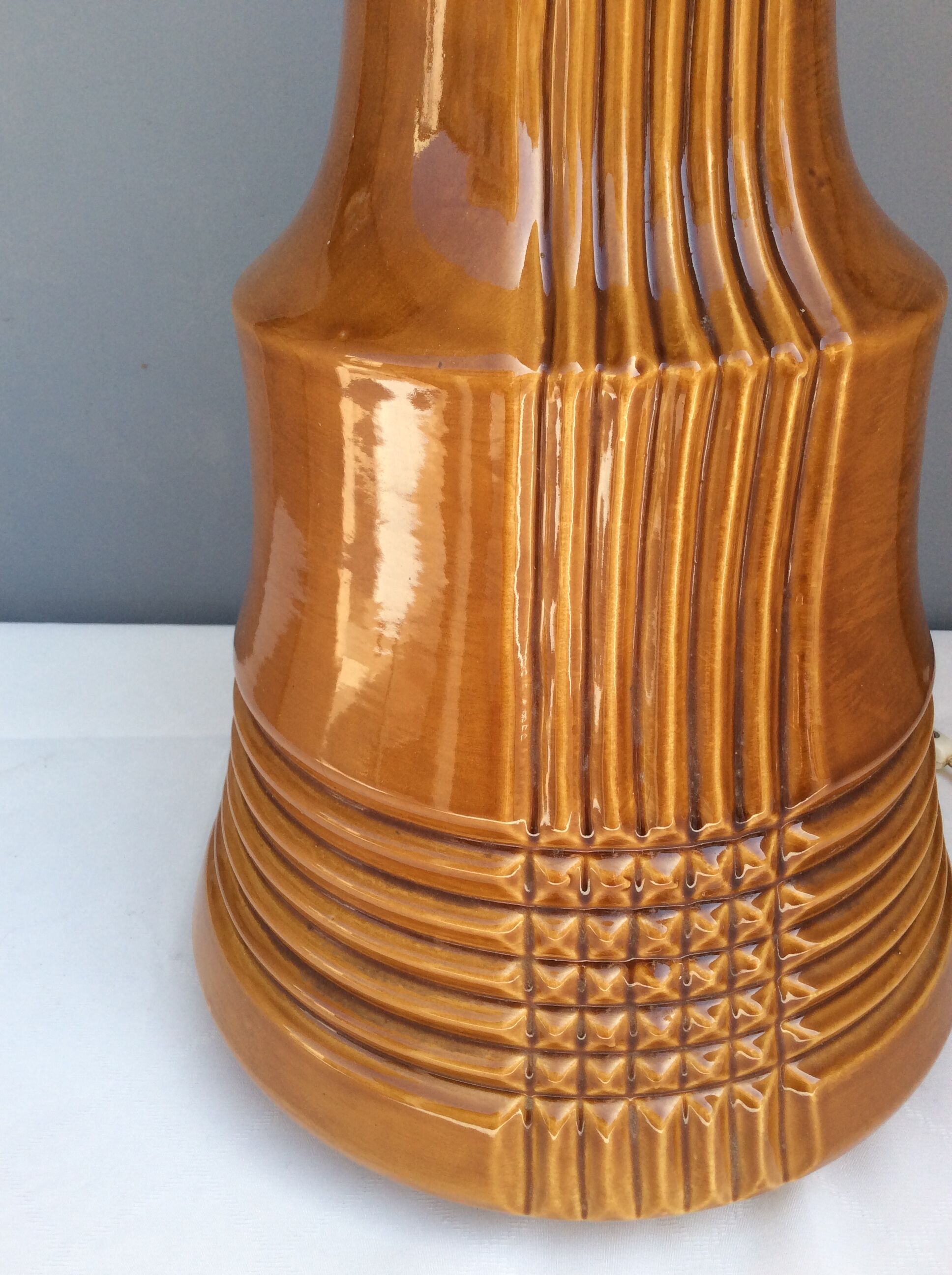 Pair of ceramic lamps, 60s