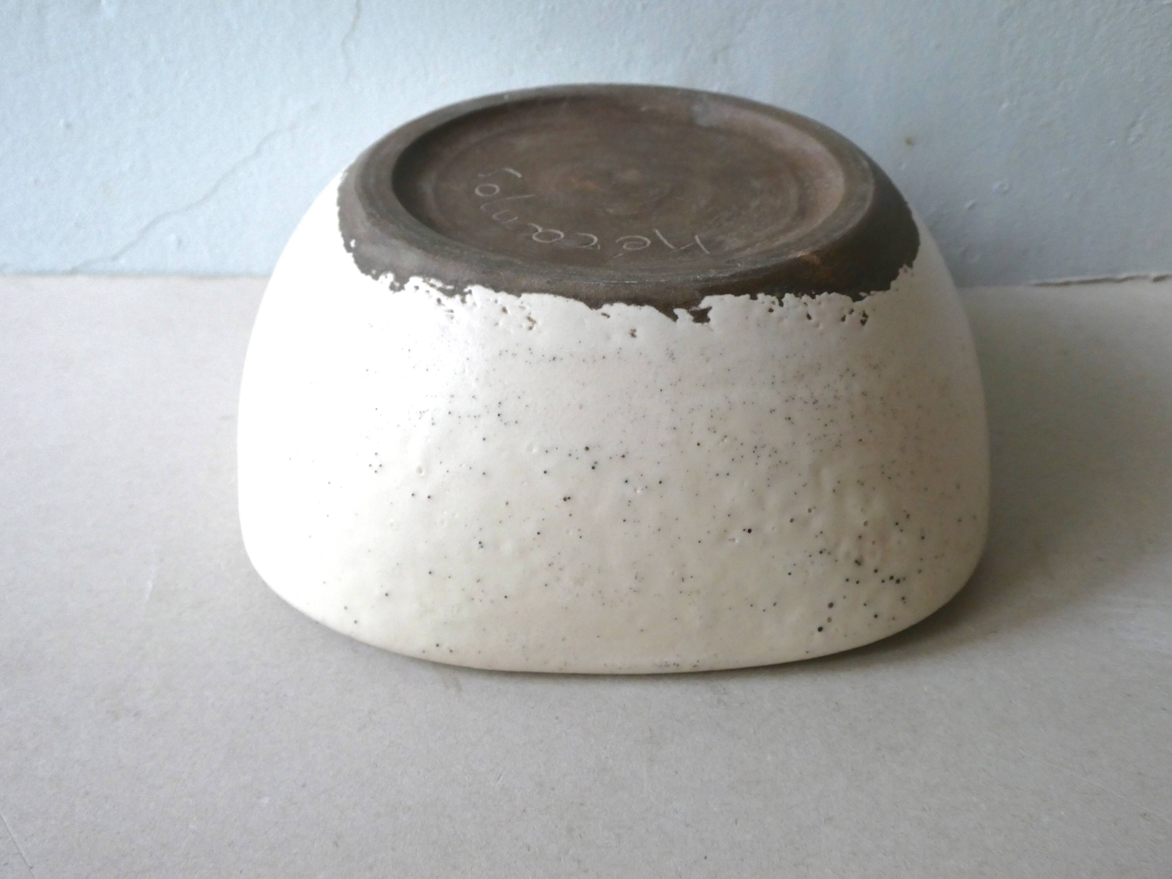 Empty pocket in ceramic free-form, signed Keramos, 50 years