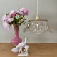 Vintage molded glass lampshade pendant light - tableware collection -