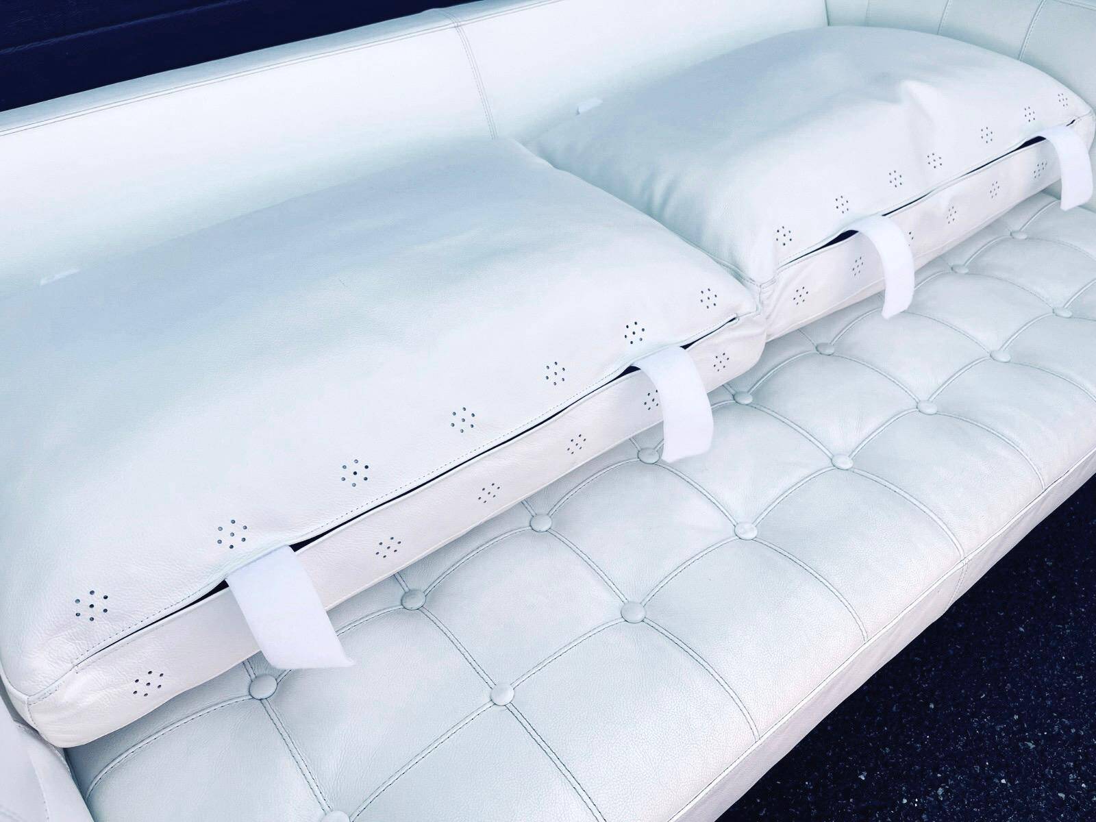 White leather flower sofa Philippe Starck x Cassina