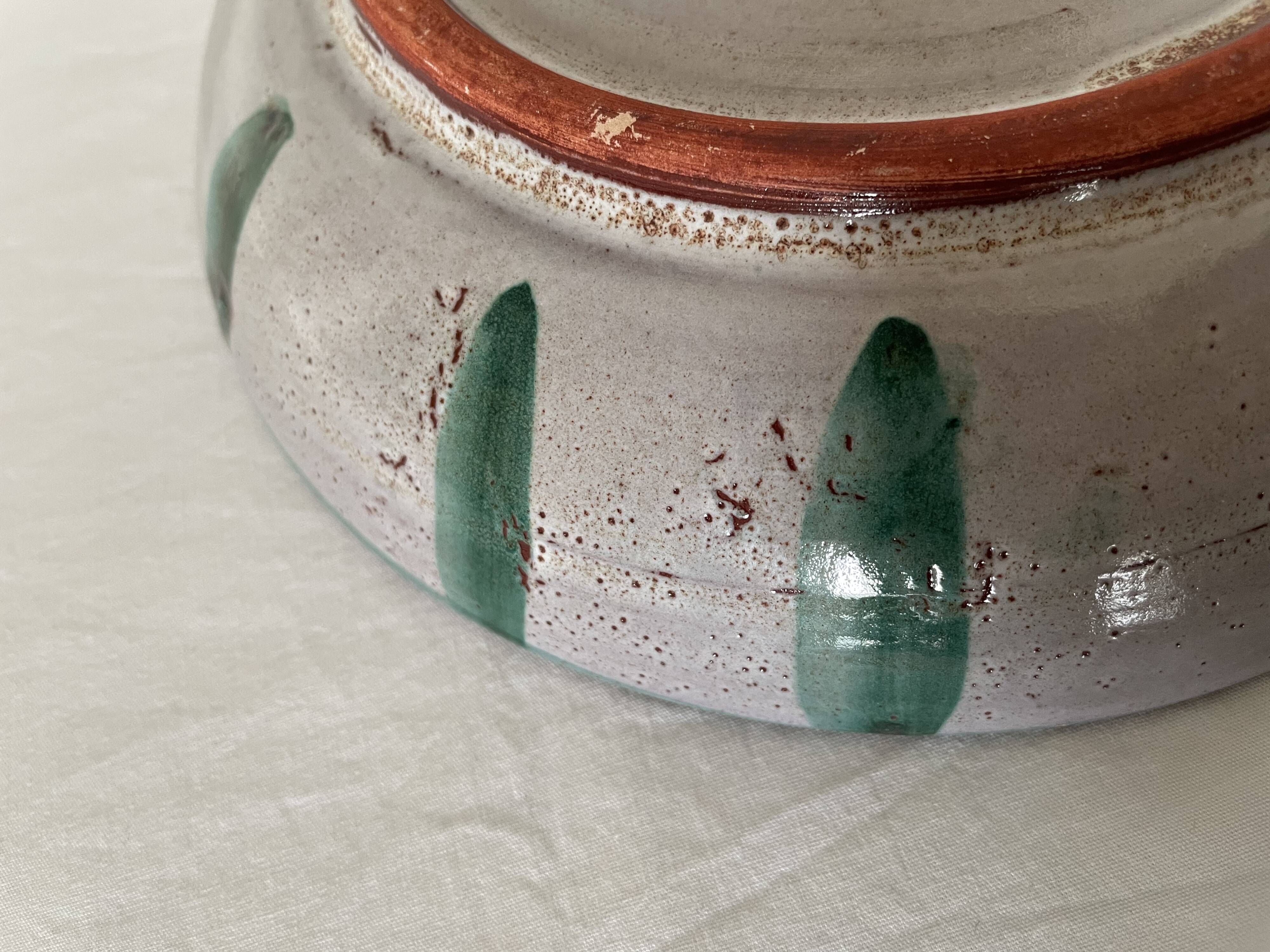 Vallauris deep plate with thistles