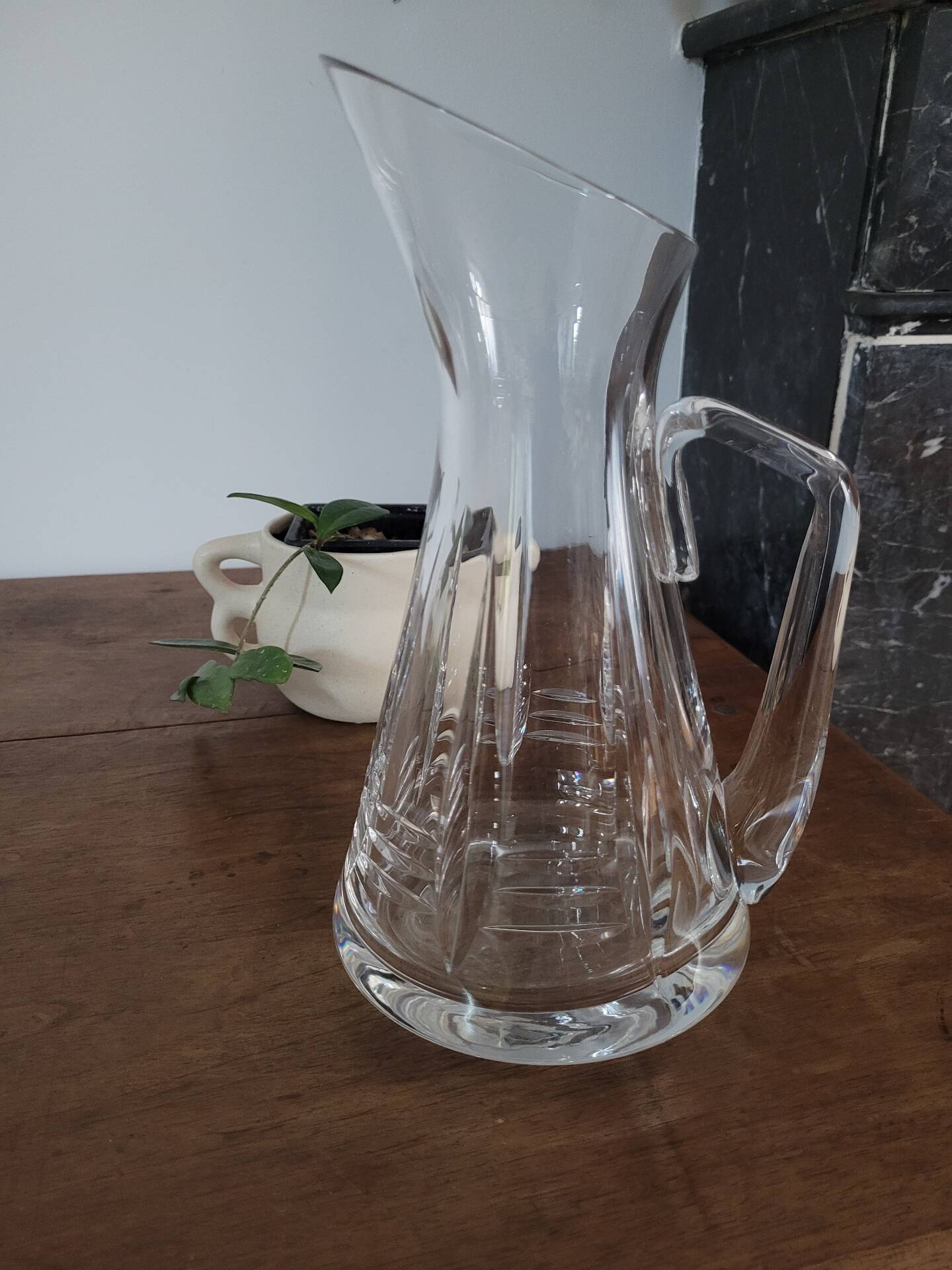 Art Deco crystal jug / pitcher