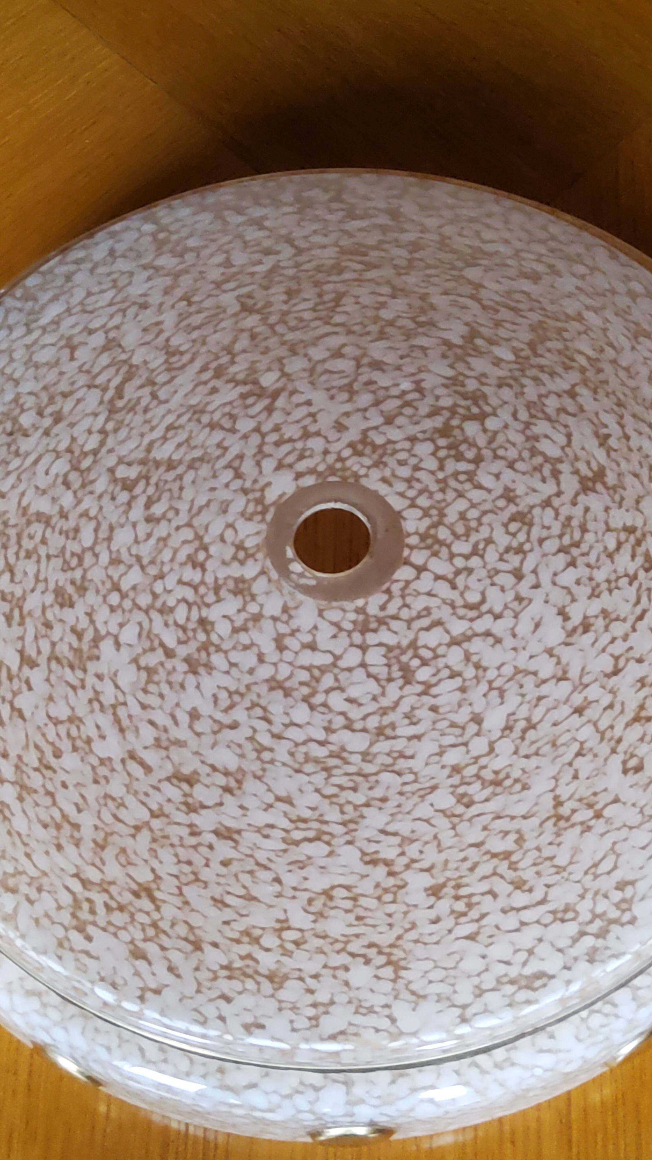 1930s Art Deco chandelier in glass and chromed metal