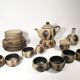 Vintage 24-piece ceramic coffee set from Sgrafo Modern, 1960s, Set of 24