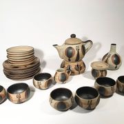 Vintage 24-piece ceramic coffee set from Sgrafo Modern, 1960s, Set of 24