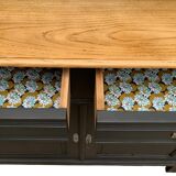 Parisian art deco buffet in solid walnut 1930