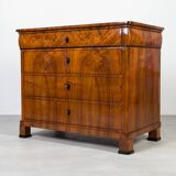 Biedermeier Walnut Chest of Drawers, Germany, 19th Century