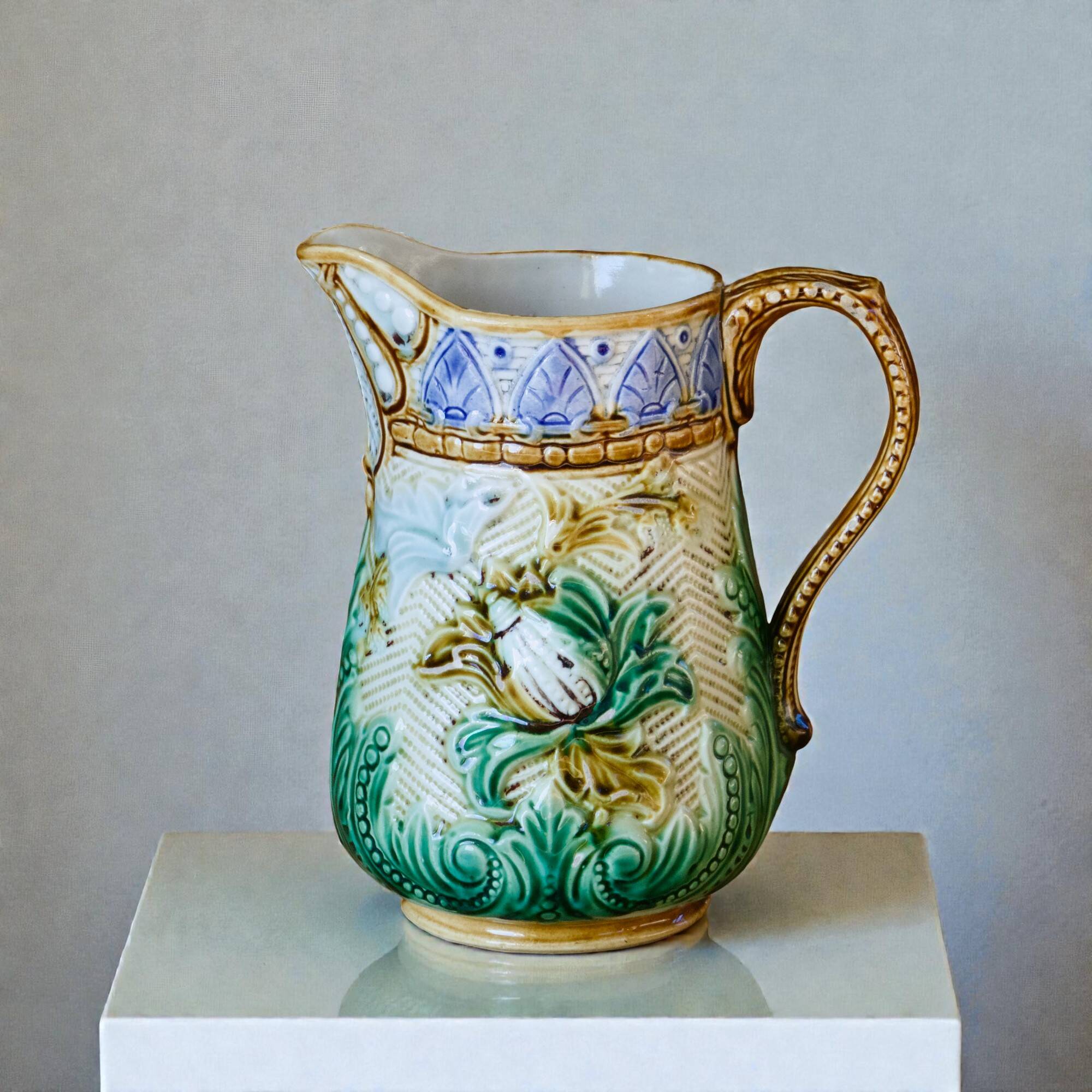 19th century Eastern European earthenware carafe/pitcher