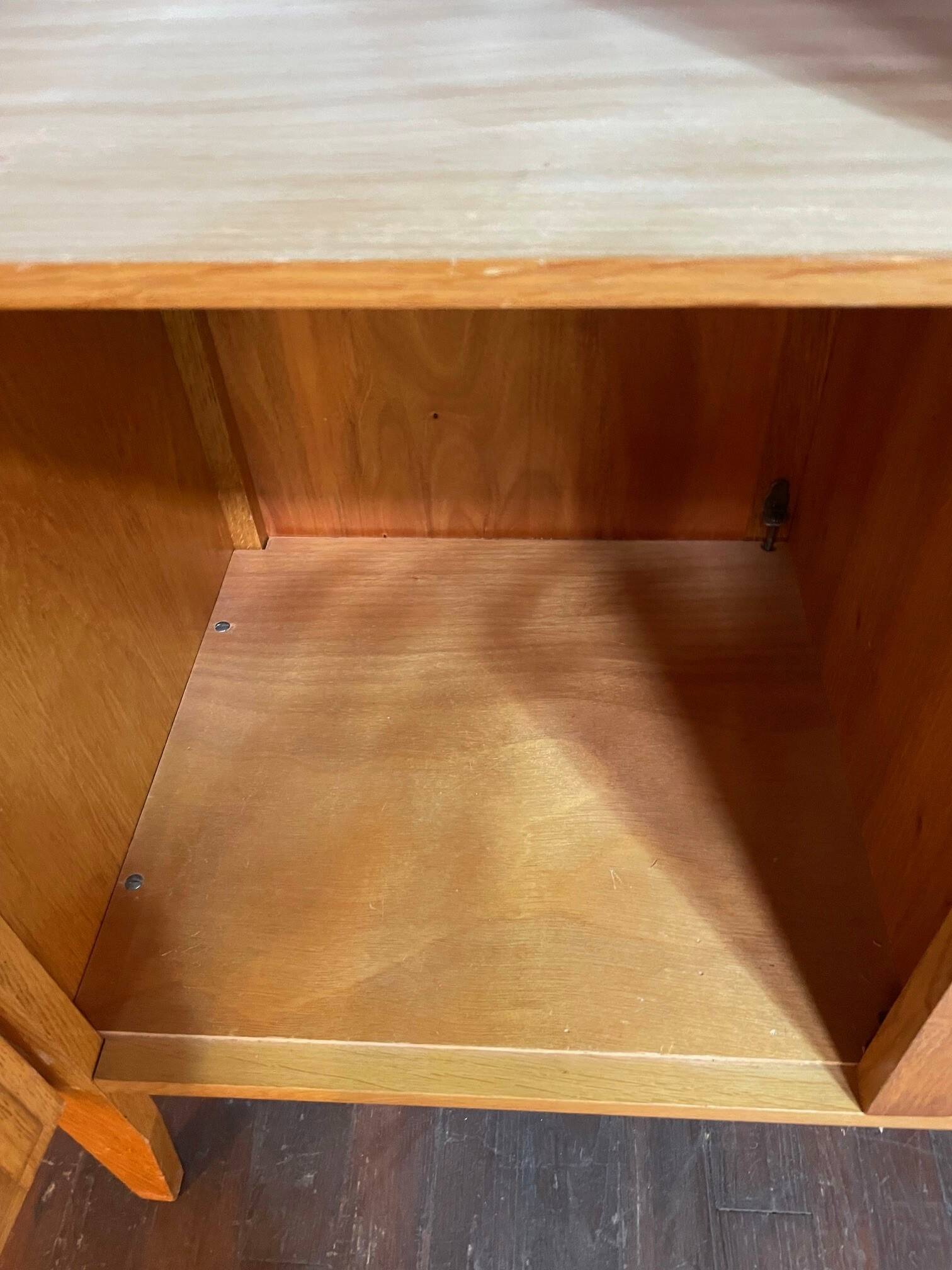 Armoire, secrétaire, commode en bois et rotin, années 60