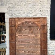 Important Antique Boiserie 176.5cm/158cm 19th Century Fireplace Mirror with Pitted Glass