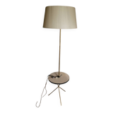 Lampadaire guéridon vintage en laiton