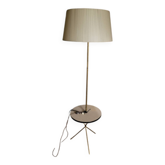 Lampadaire guéridon vintage en laiton