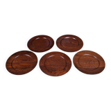 Solid Wengé cover plates by Hans Gustav Ehrenreich, Denmark. 1