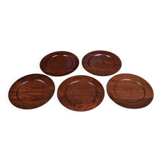 Solid Wengé cover plates by Hans Gustav Ehrenreich, Denmark. 1